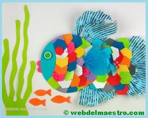 Collage con materiales reciclados