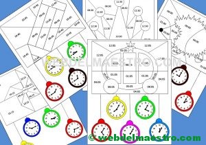 Ejercicios para aprender las horas para imprimir