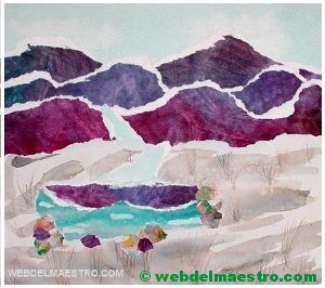 collage con papel rasgado-I