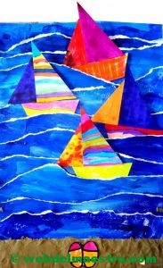 collage con papel rasgado-III