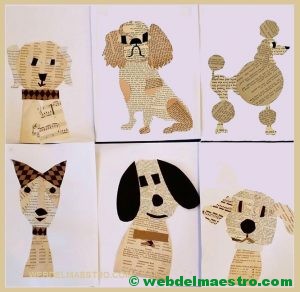 collages con papel de periodico