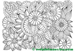Dibujo de flores para colorear 3