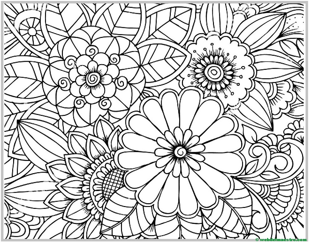 Dibujos de flores para colorear