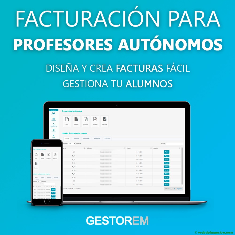 ¿Profesor autónomo? Factura clases particulares