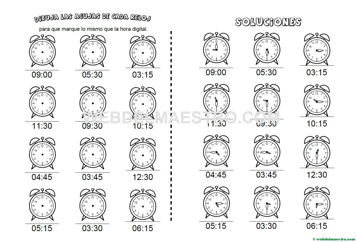 Aprender las horas del reloj