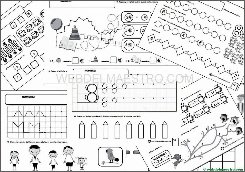 Matemáticas Infantil – Actividades para descargar – Serie 8