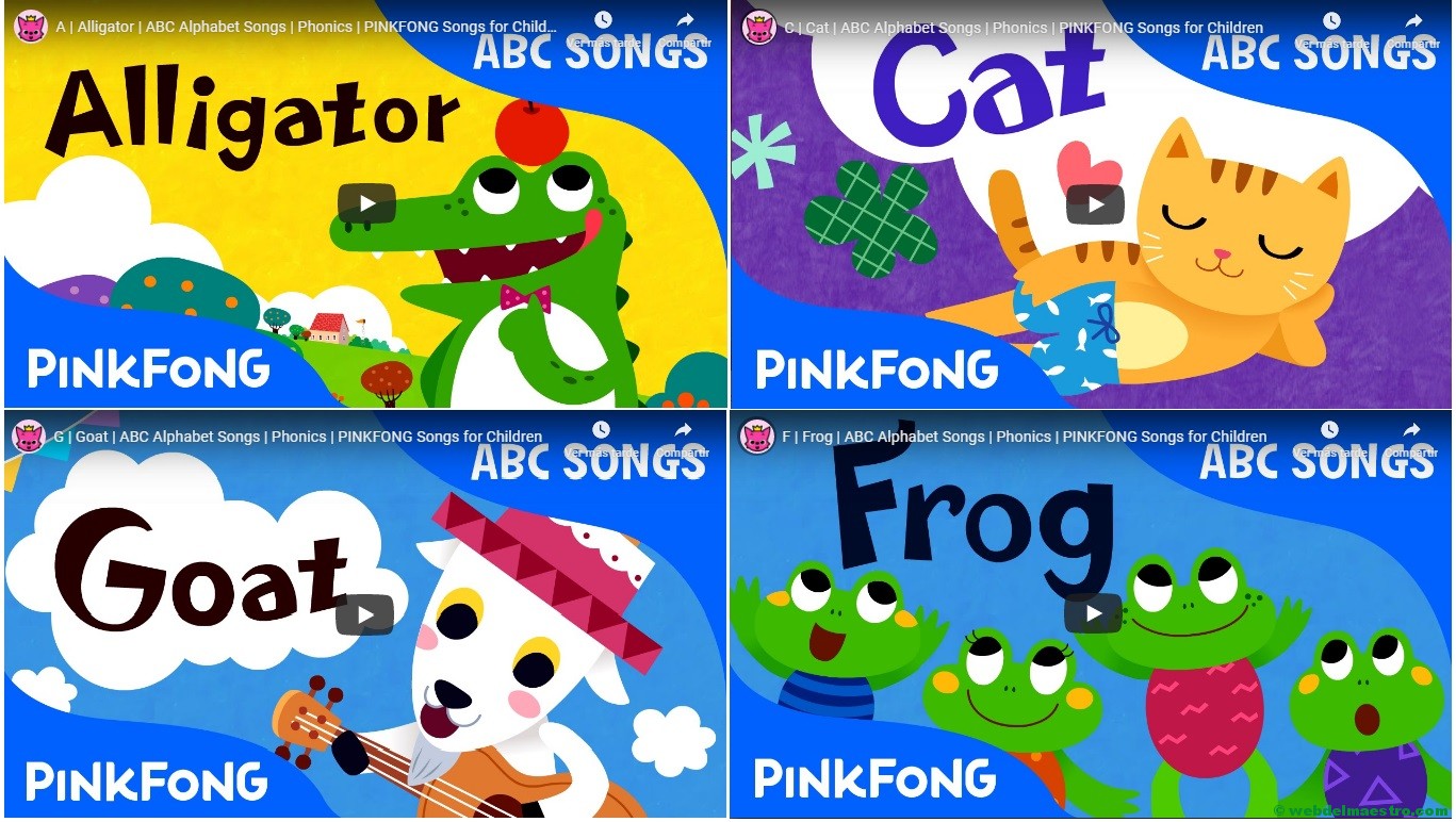 Pronunciación del alfabeto en inglés con canciones (I)