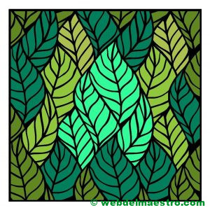 dibujo de hojas en color