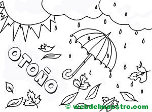 dibujo otoño infantil