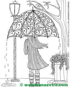 dibujo para colorear de otoño-