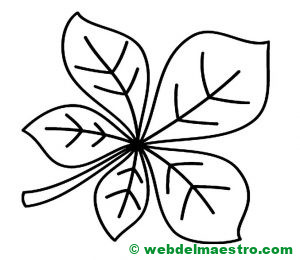 hoja de árbol para colorear---