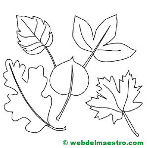 hojas de otoño para imprimir