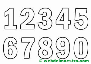 numeros tamaño pequeño