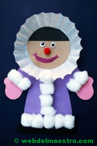 esquimal con molde de magdalenas