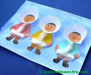 esquimales con moldes de magdalenas