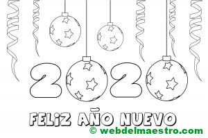 1. Dibujo para colorear- dibujo de 2020