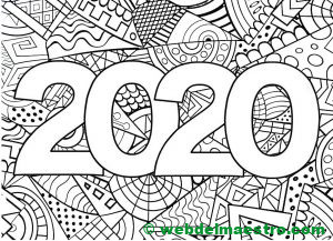 15. Dibujo para colorear de 2020
