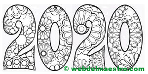 16 . Dibujo para colorear de 2020