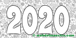 18. Dibujo para colorear de 2020-