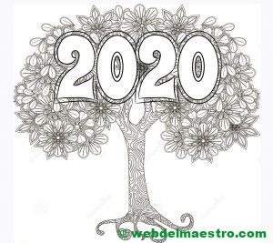 22. Dibujo de 2020 en árbol