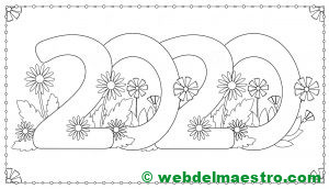 4. Colorear 2020 DIBUJO