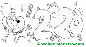 5. Dibujo de 2020 para niños