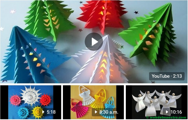 Adornos navideños de papel