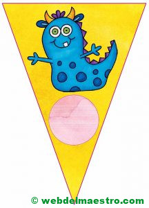 Banderín con monstruo-2