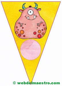 Banderín con monstruo-3