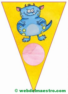 Banderín con monstruo-4