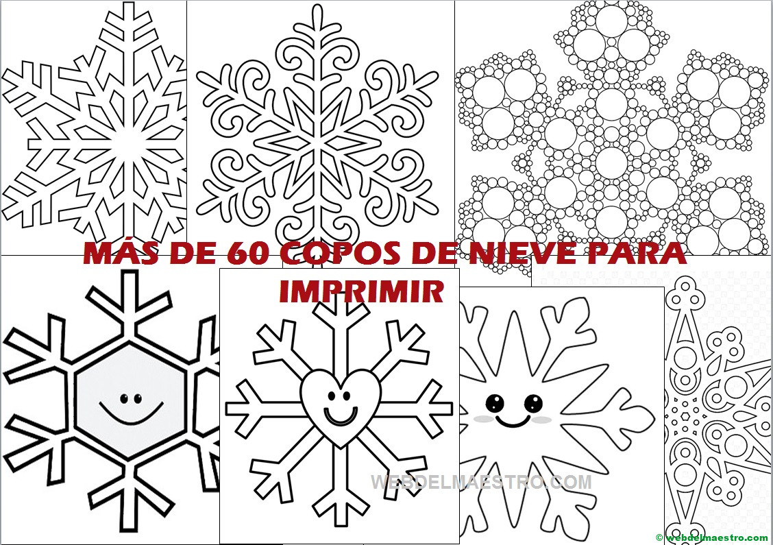 Copos de nieve para imprimir