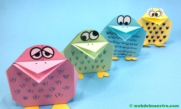 Pollitos de papel | Cómo hacer un pollito de papel