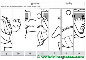 Puzzle ordenar numeros hasta el 20