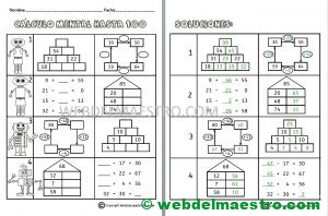 Ficha nº 3 de calculo mental