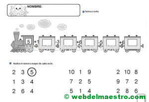 Fichas Infantil 5 años -Serie 10- I-