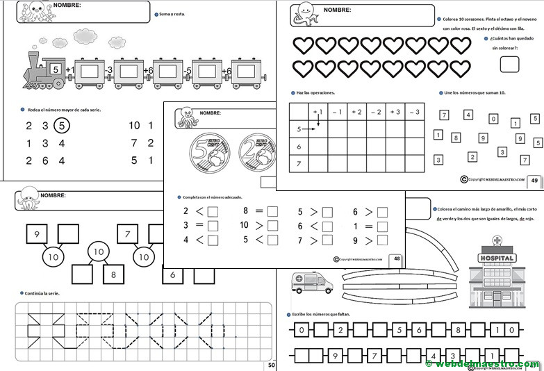 Fichas Infantil 5 años – Serie 10