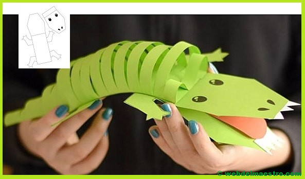 Manualidades para niños – Cocodrilo de papel