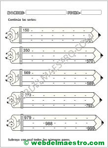 Series numéricas ascendentes