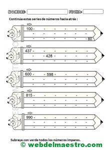 Series numéricas descendentes