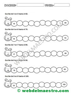 Series numéricas primero Primaria-II