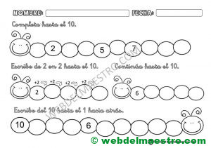 Series numericas para Infantil