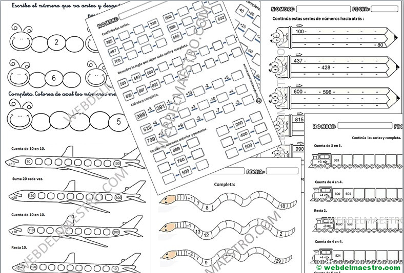 Series numéricas Primaria pdf