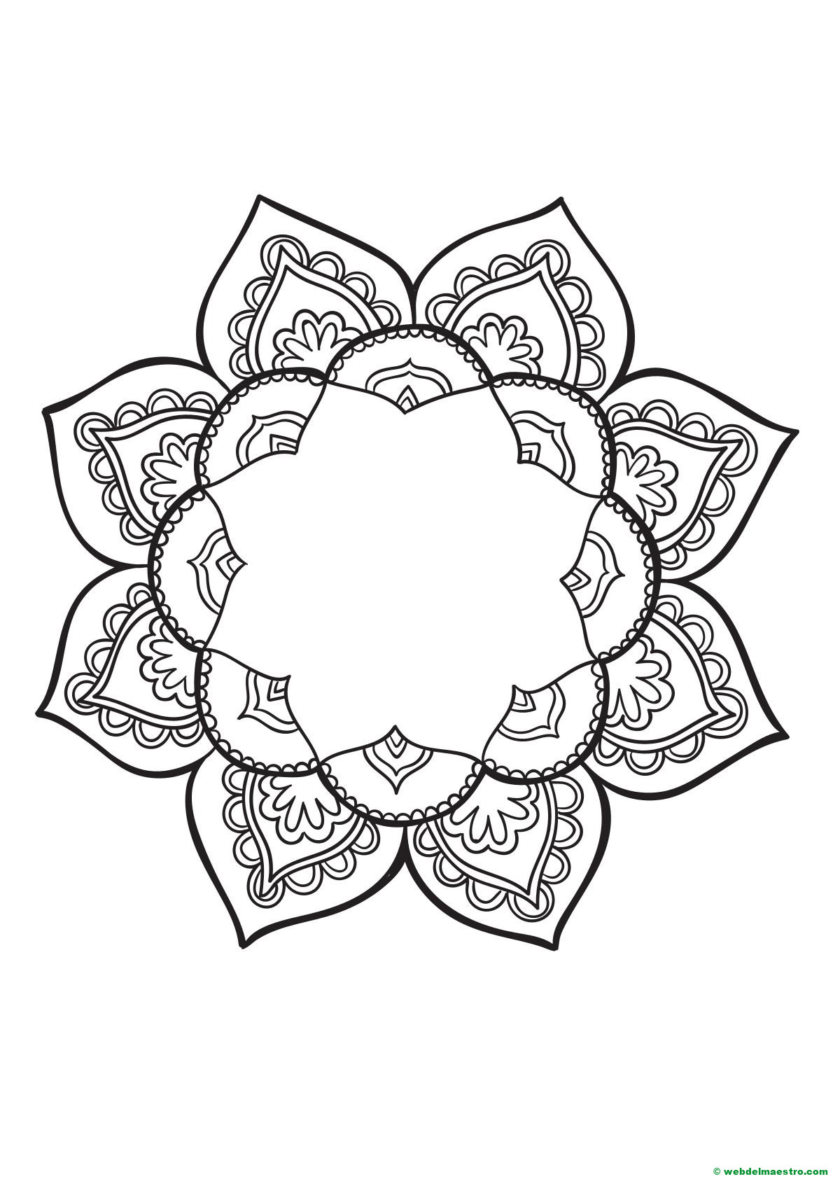 mandala para colorear nº 1