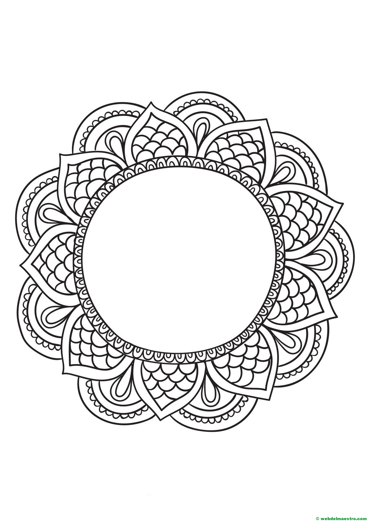 mandala para colorear nº 2
