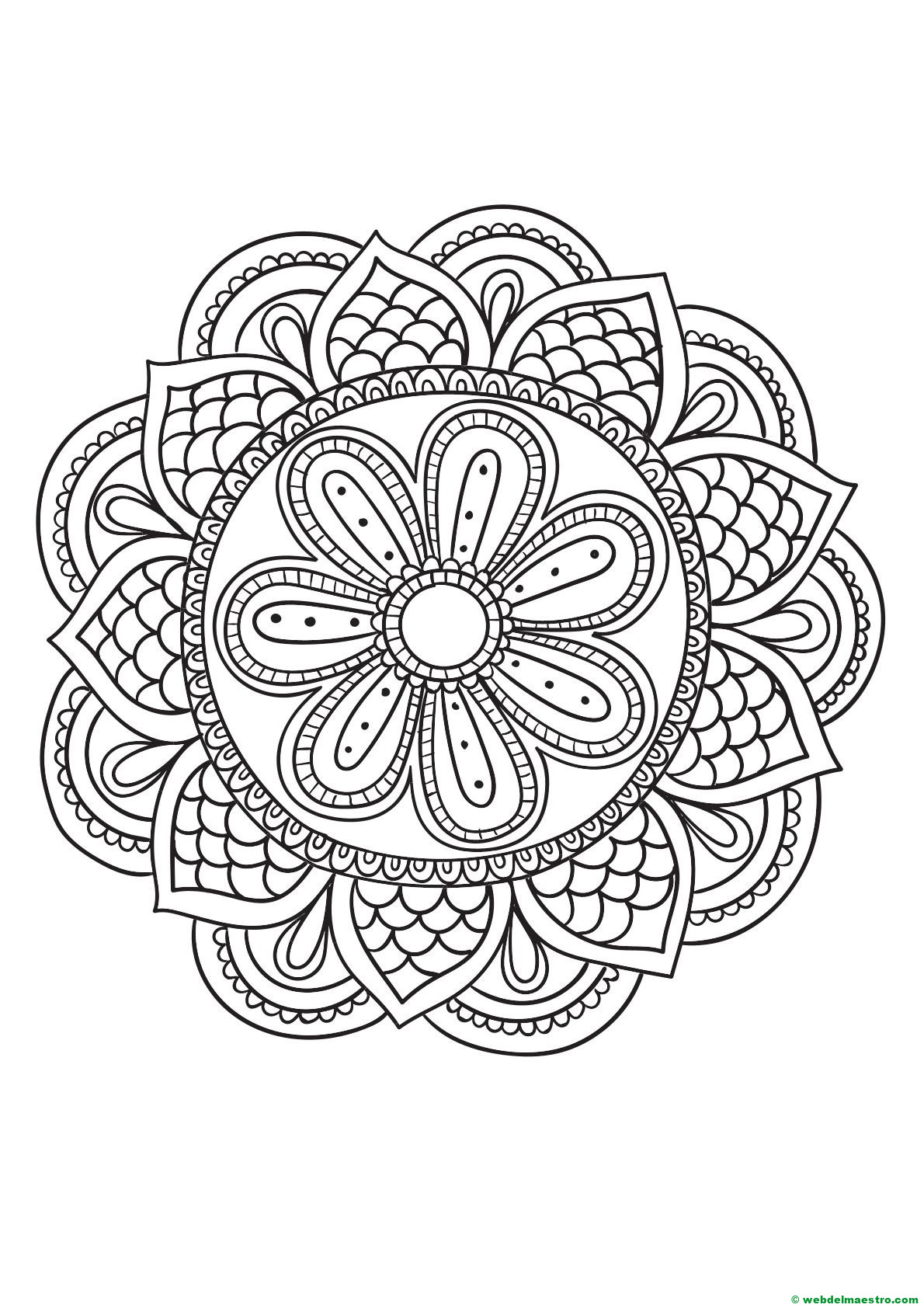 mandala para colorear nº 4
