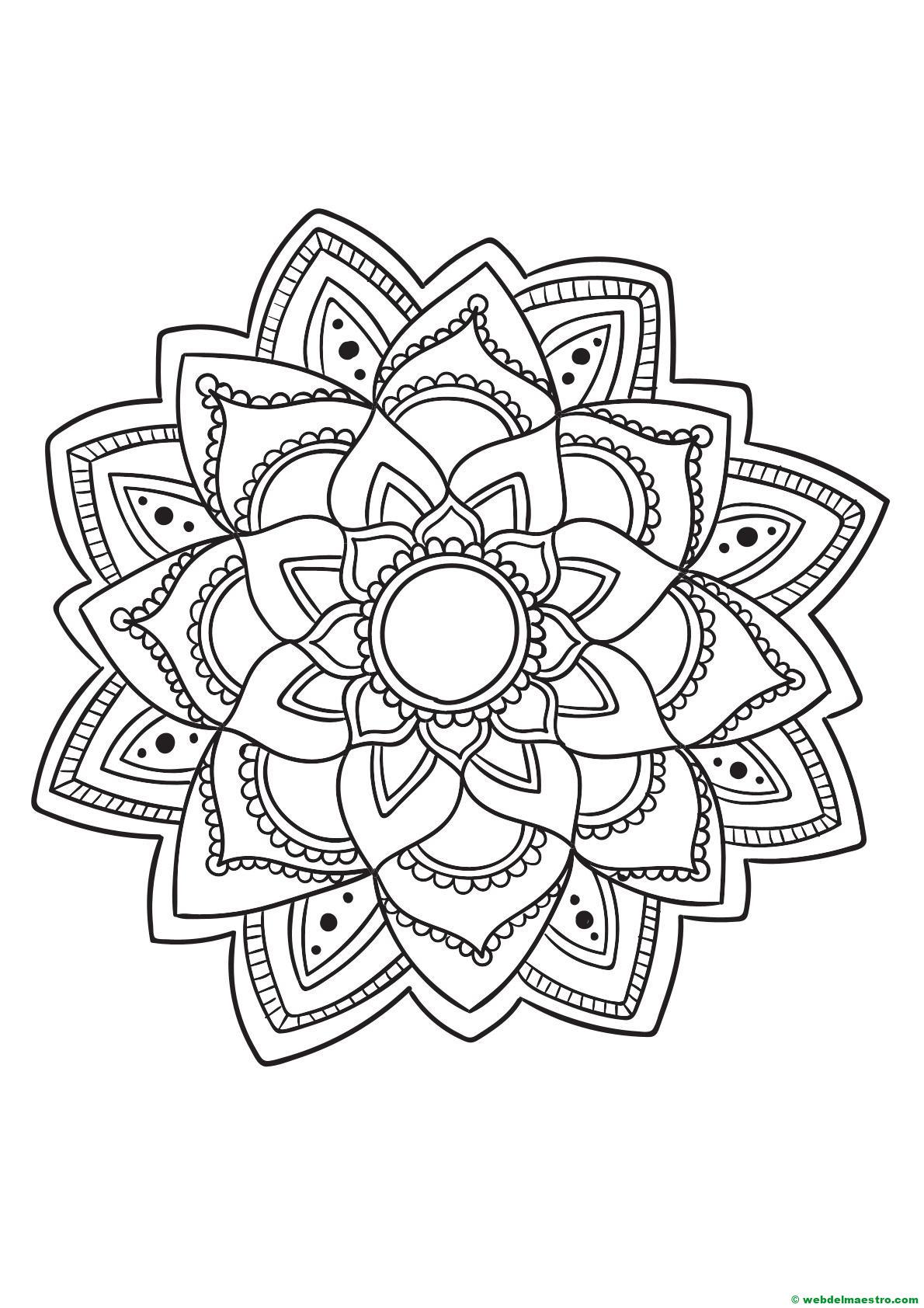 mandala para colorear nº 5