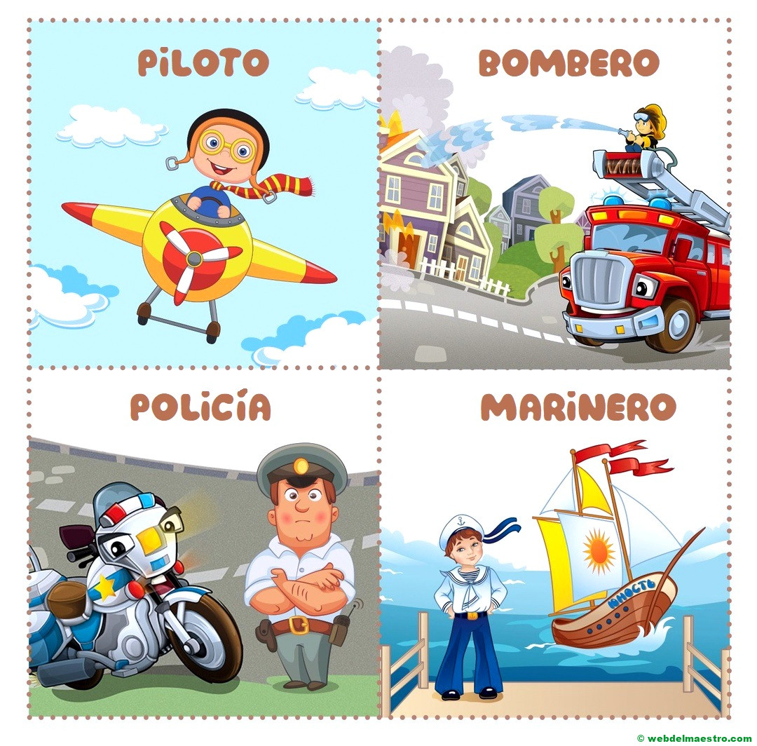 piloto-bombero-policía-marinero