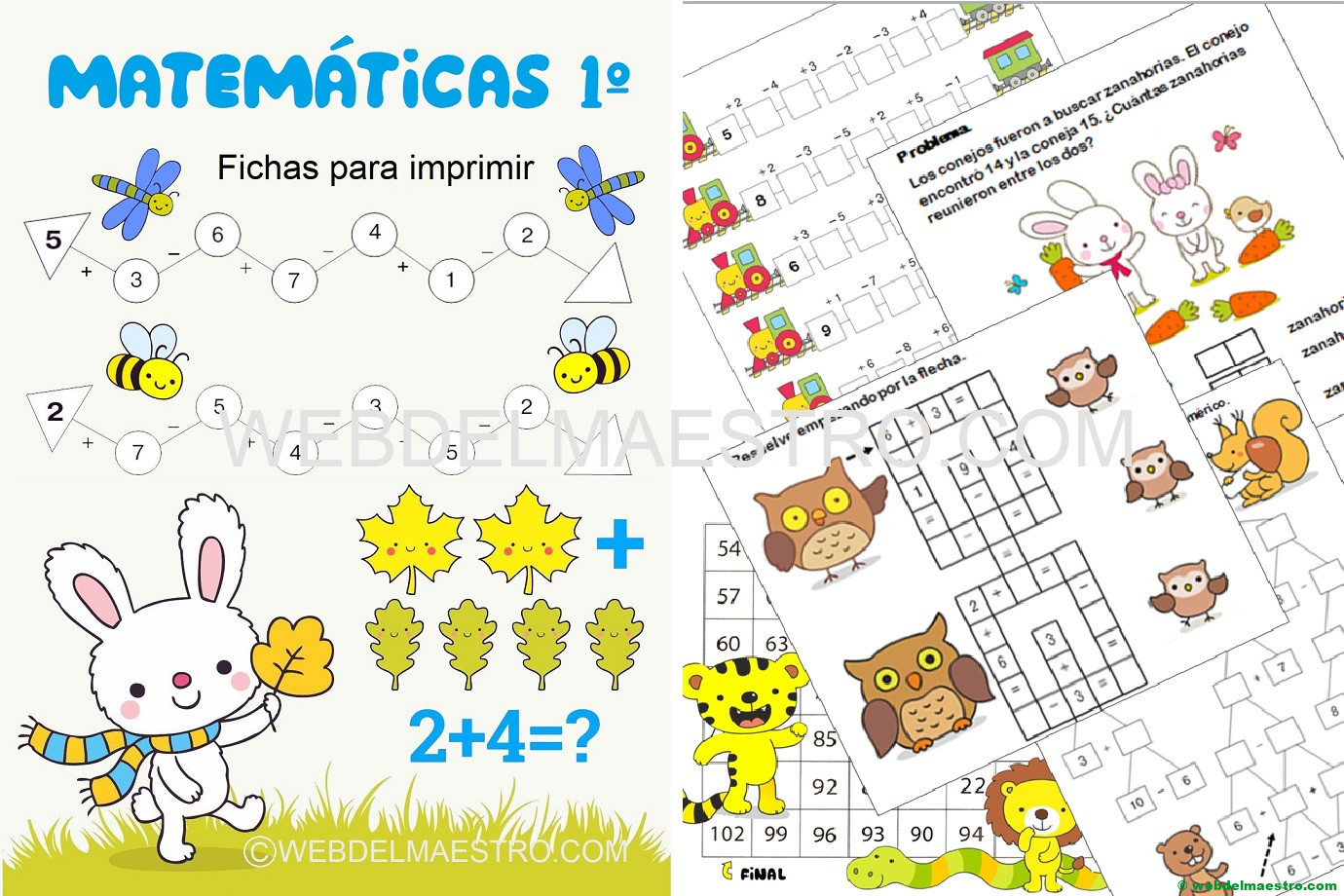 Fichas matemáticas 1 Primaria