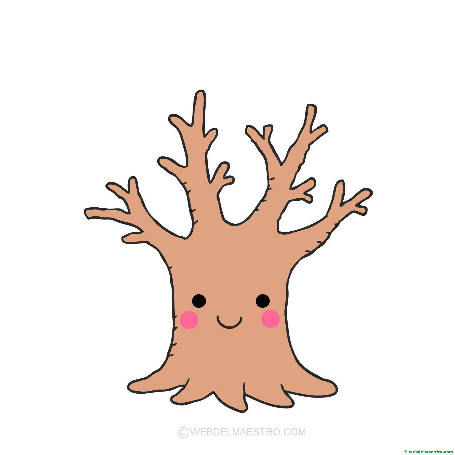 árbol para pegar gomets-dibujo-color