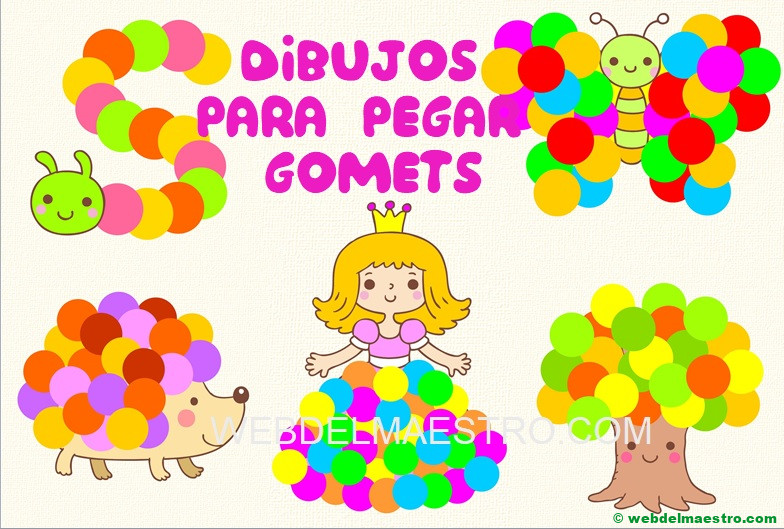 Dibujos para pegar gomets